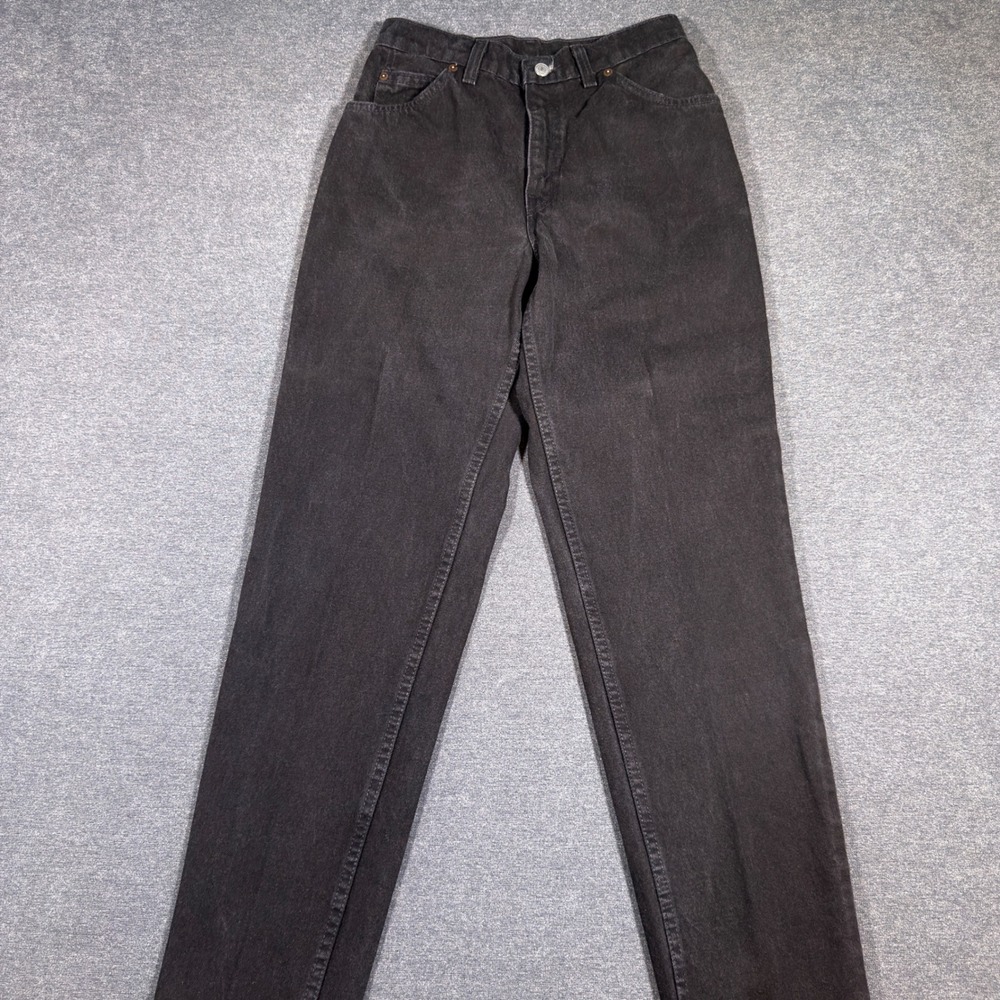 Vintage Levi 951 Jeans Women 8 Black Orange Tab Relaxed Tapered Leg Made in USA
